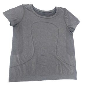 Lululemon Swiftly Tech Shirt Gray Running Pullover Short Sleeve Women's 10**READ
